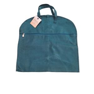 Joy Mangano JM New York Green Folding Zippered Garment Travel Bag Pockets